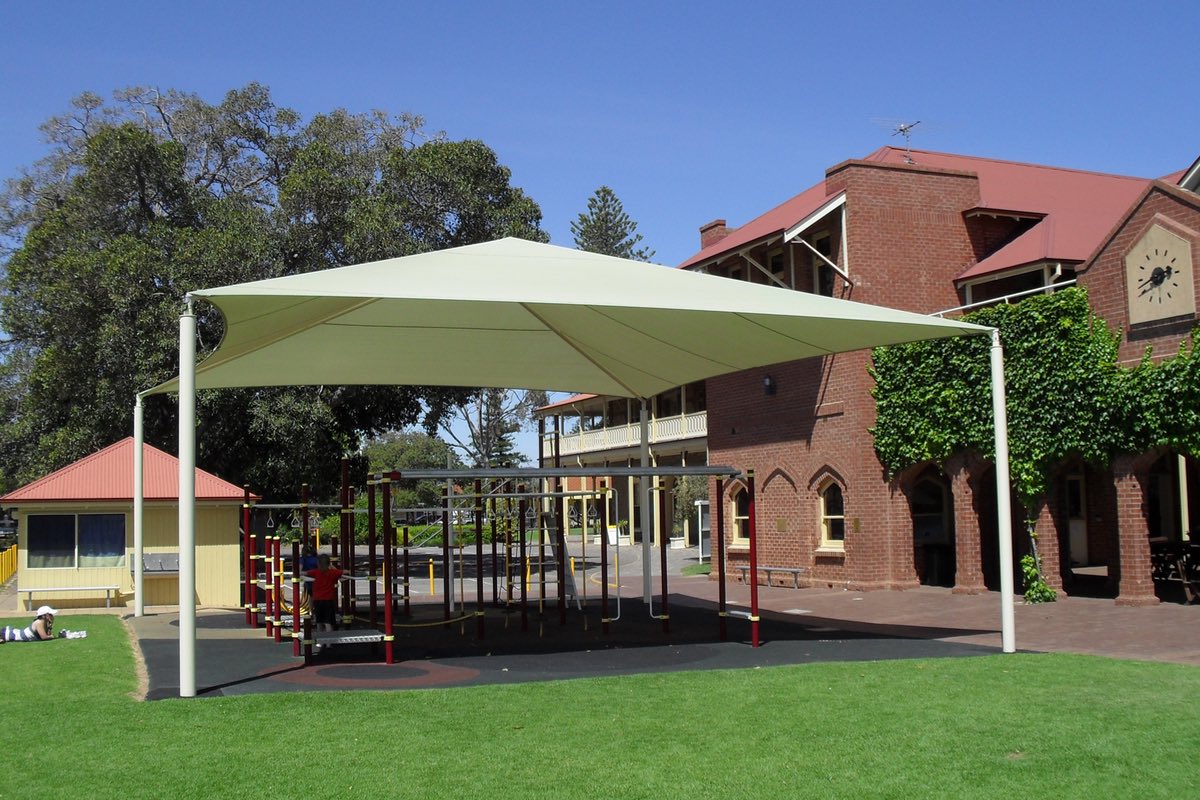Framed shade structure sails schools south australia
