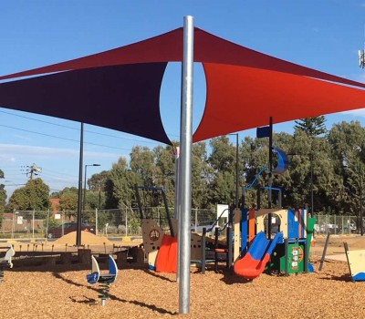 hero shade sail structure Roy Marten playspace reserve Playground Taperoo City of Port Adelaide Enfield SA